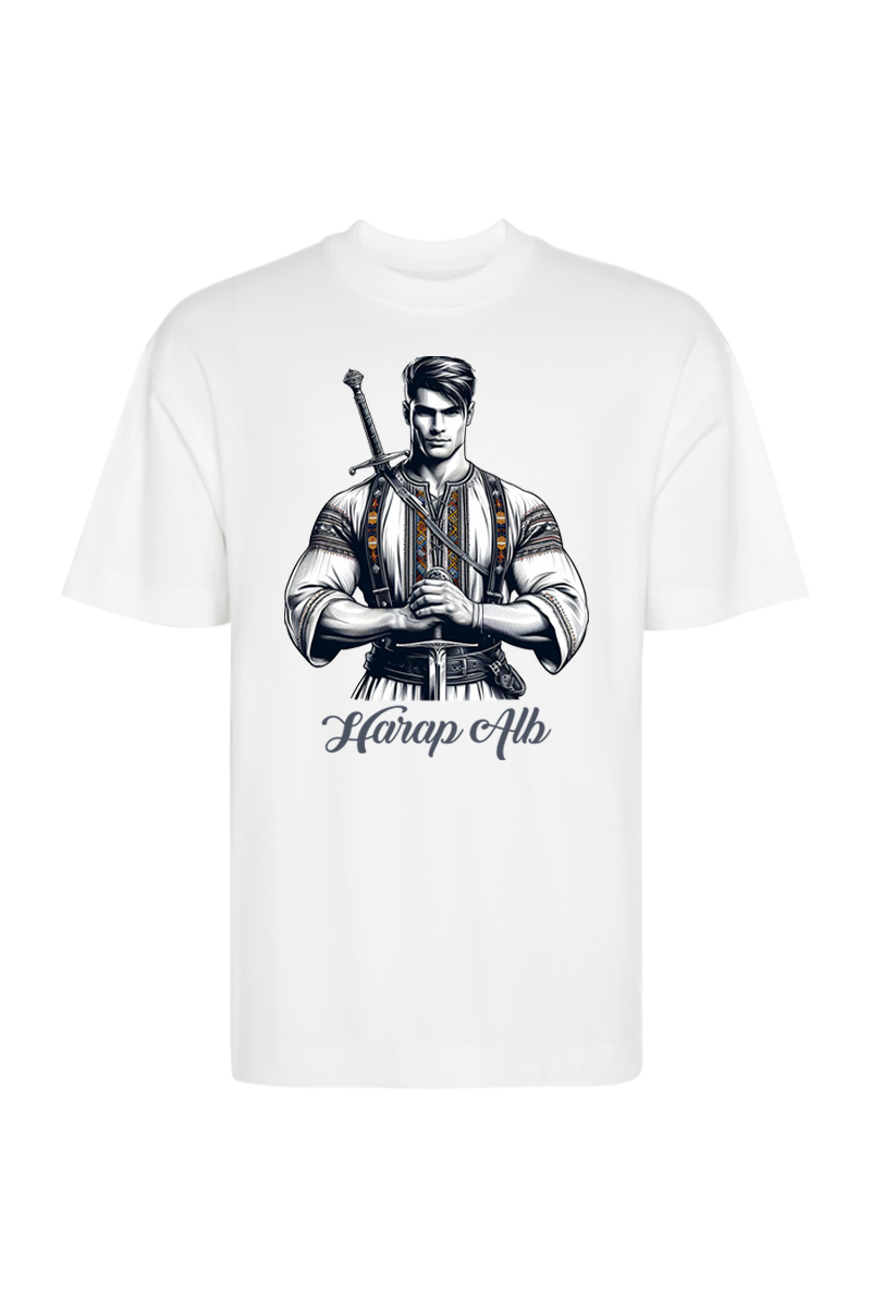 Tricou Oversize - Harap alb - imagine 3
