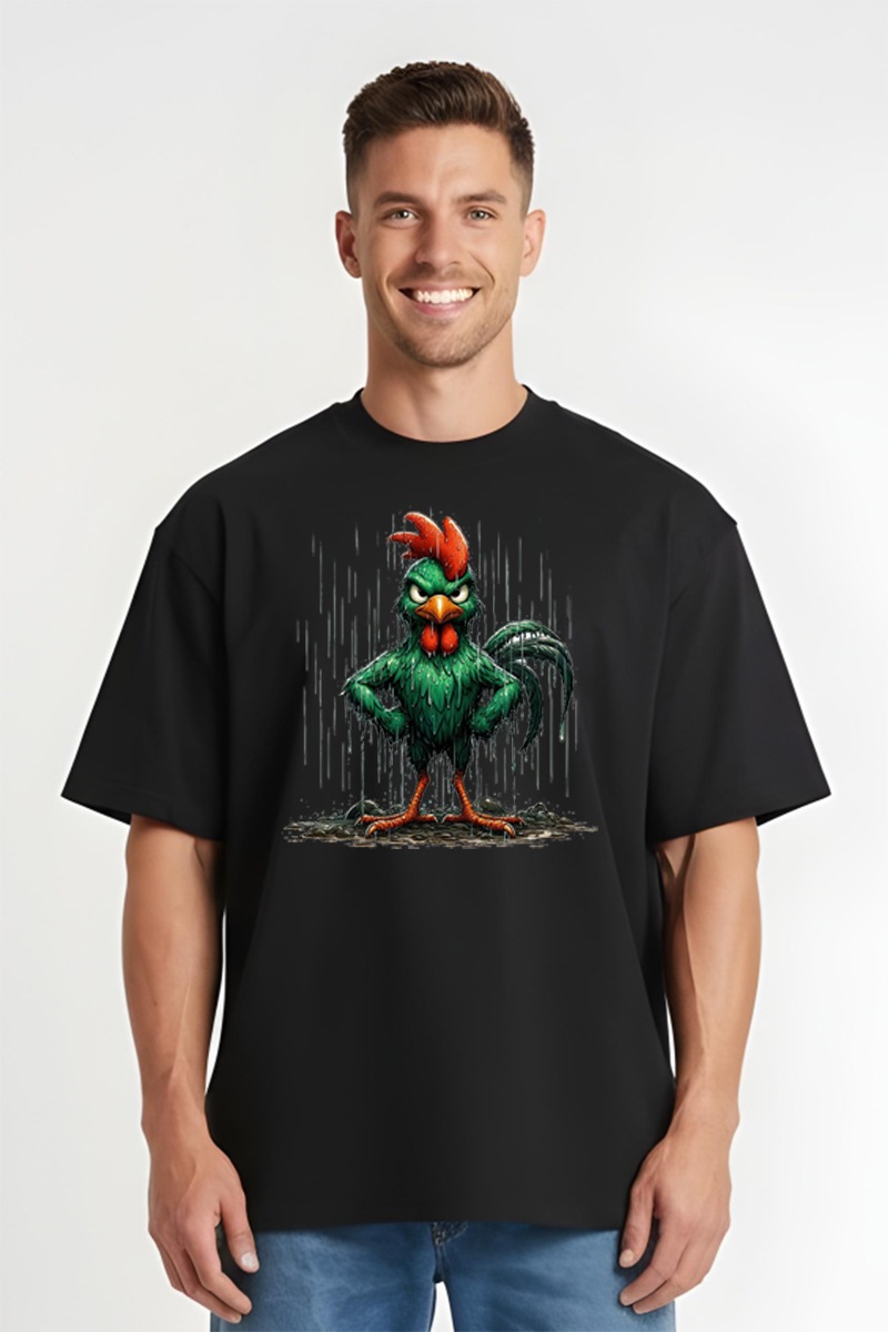 Tricou Oversize - Cocoș - imagine 4