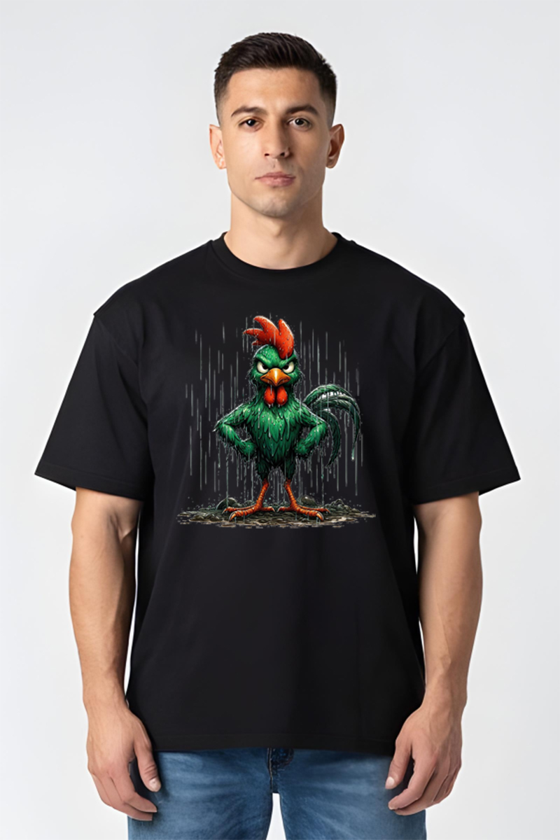 Tricou Oversize - Cocoș - imagine 5