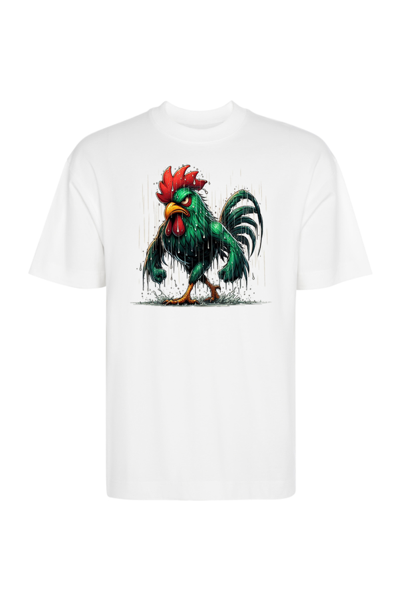 Tricou Oversize - Cocoș Plouat - imagine 3