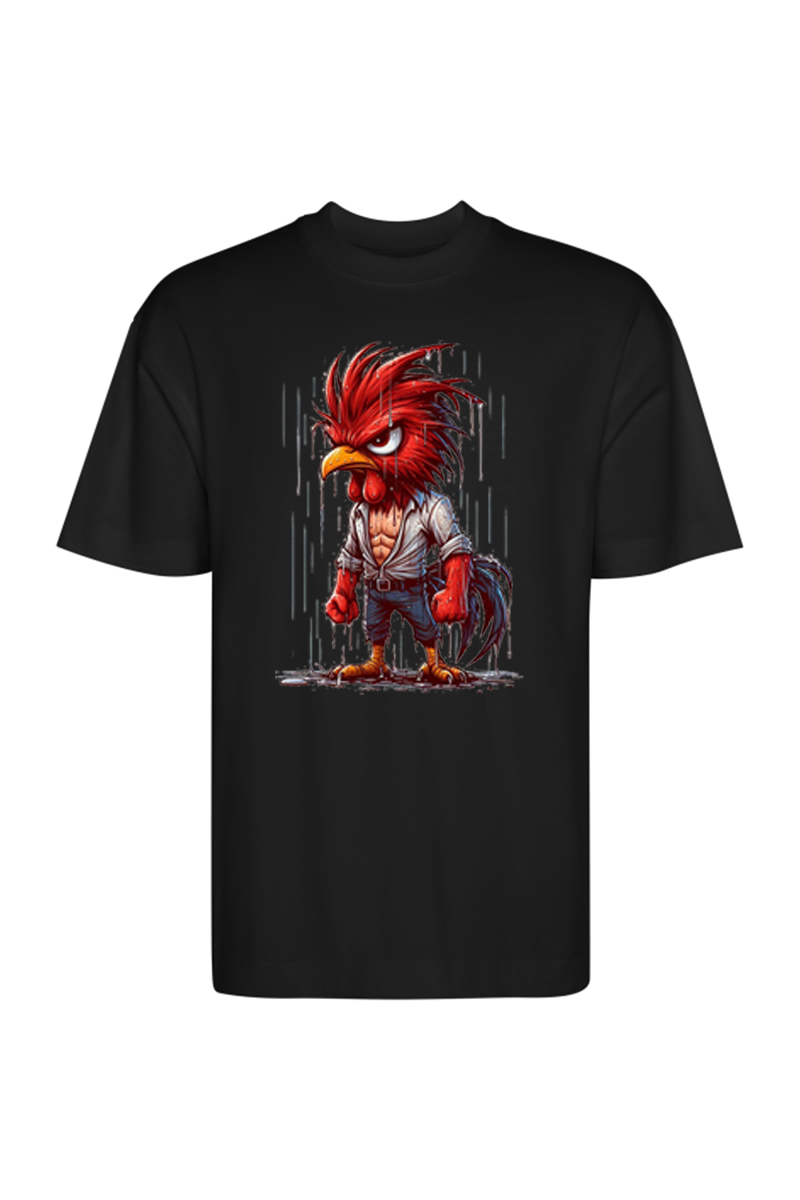 Tricou Oversize - Cocoș Plouat - imagine 12