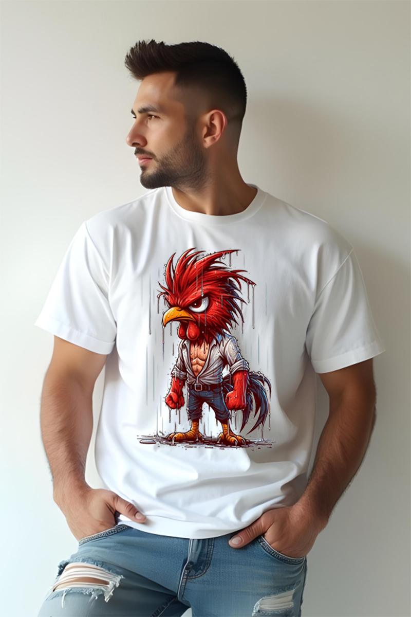 Tricou Oversize - Cocoș Plouat - imagine 5