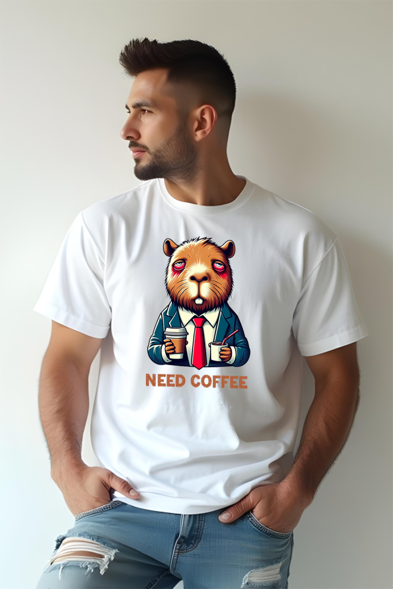 Tricou Oversize - Capybara Need Coffee - imagine 2