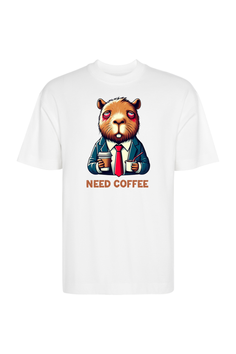 Tricou Oversize - Capybara Need Coffee - imagine 3