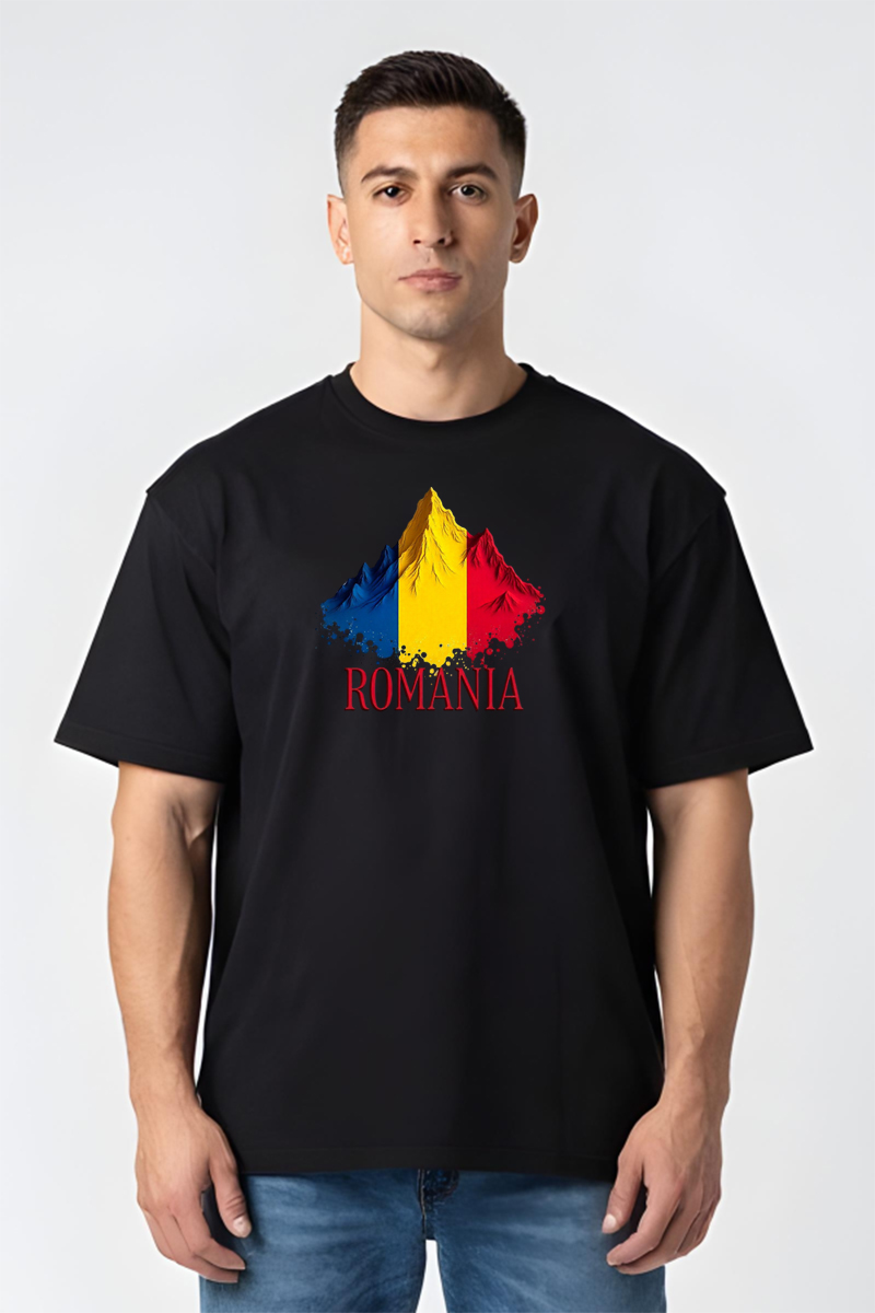 Tricou Oversize - România - Drapel Peste Munți - imagine 5