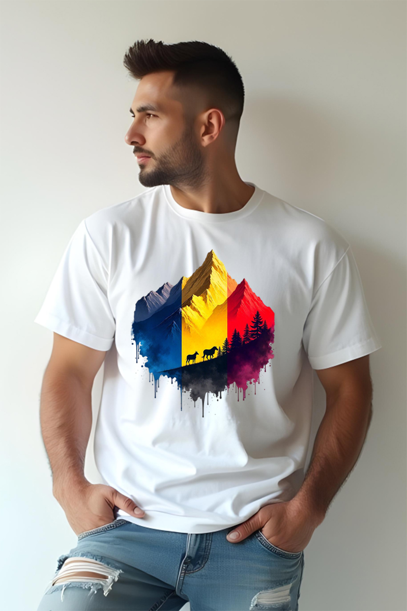 Tricou Oversize - Munții Romaniei - imagine 2