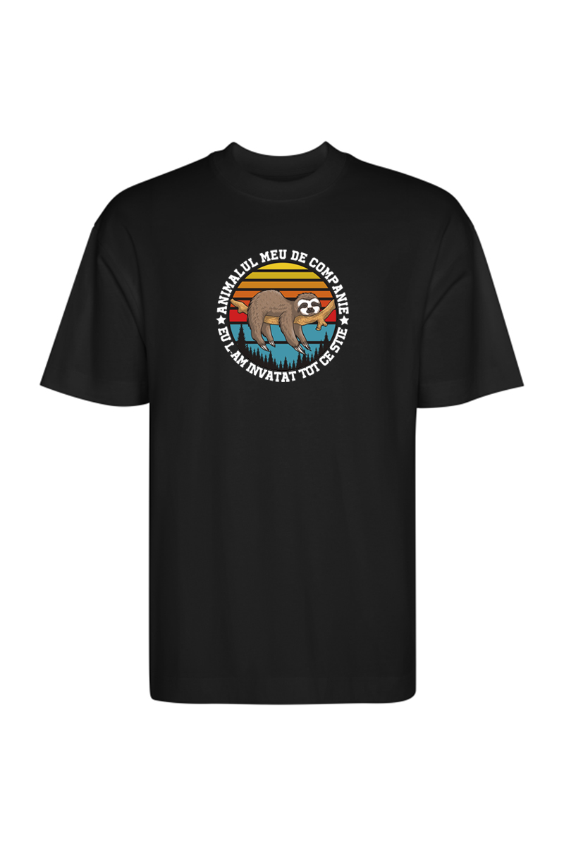 Tricou Oversize - Leneș ca animal de companie - imagine 5