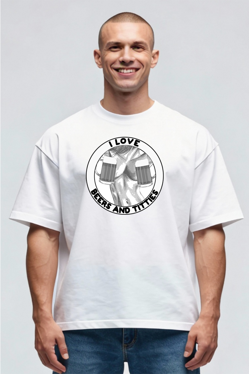 Tricou Oversize - Love Beer and... - imagine 3