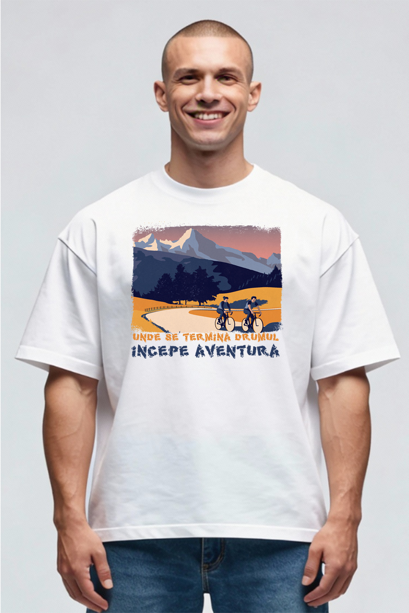 Tricou Oversize - Aventura pe bicicletă - imagine 3