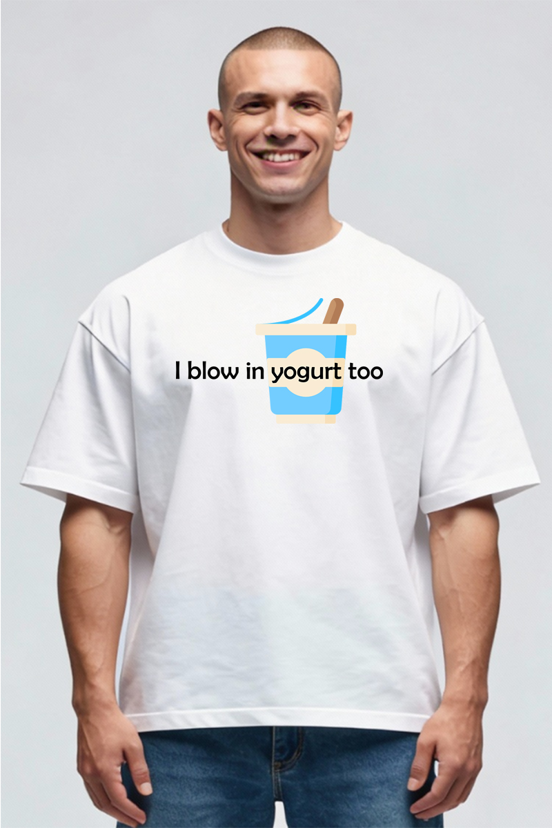 Tricou Oversize - Blow in Youghurt - imagine 3