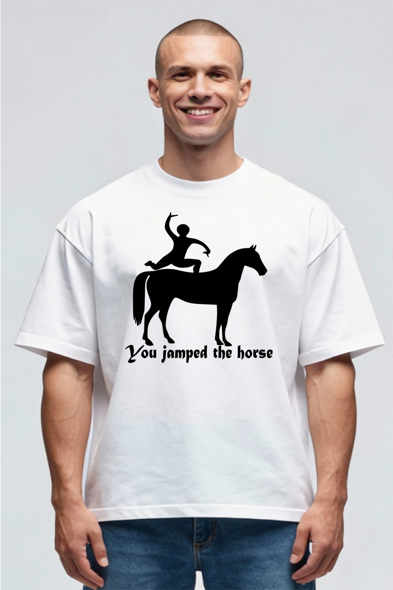 Tricou Oversize - You Jamped the Horse - imagine 3