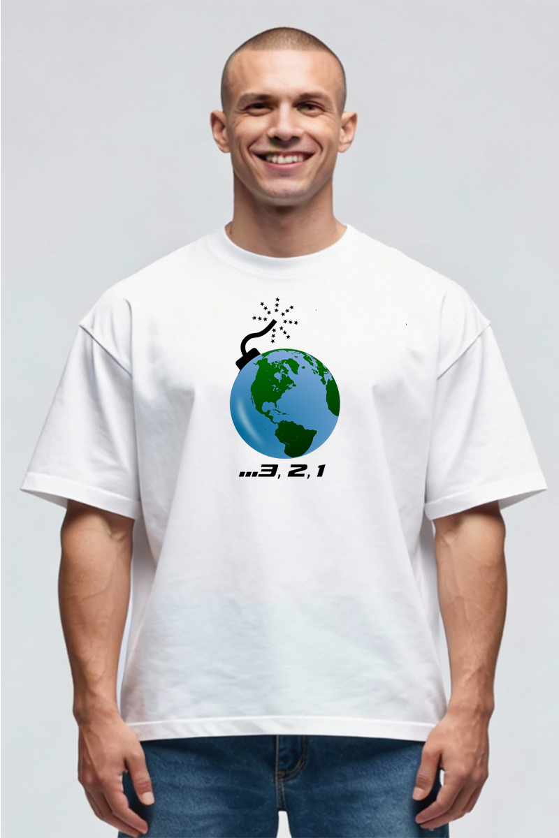 Tricou Oversize - Planet in Danger - imagine 3