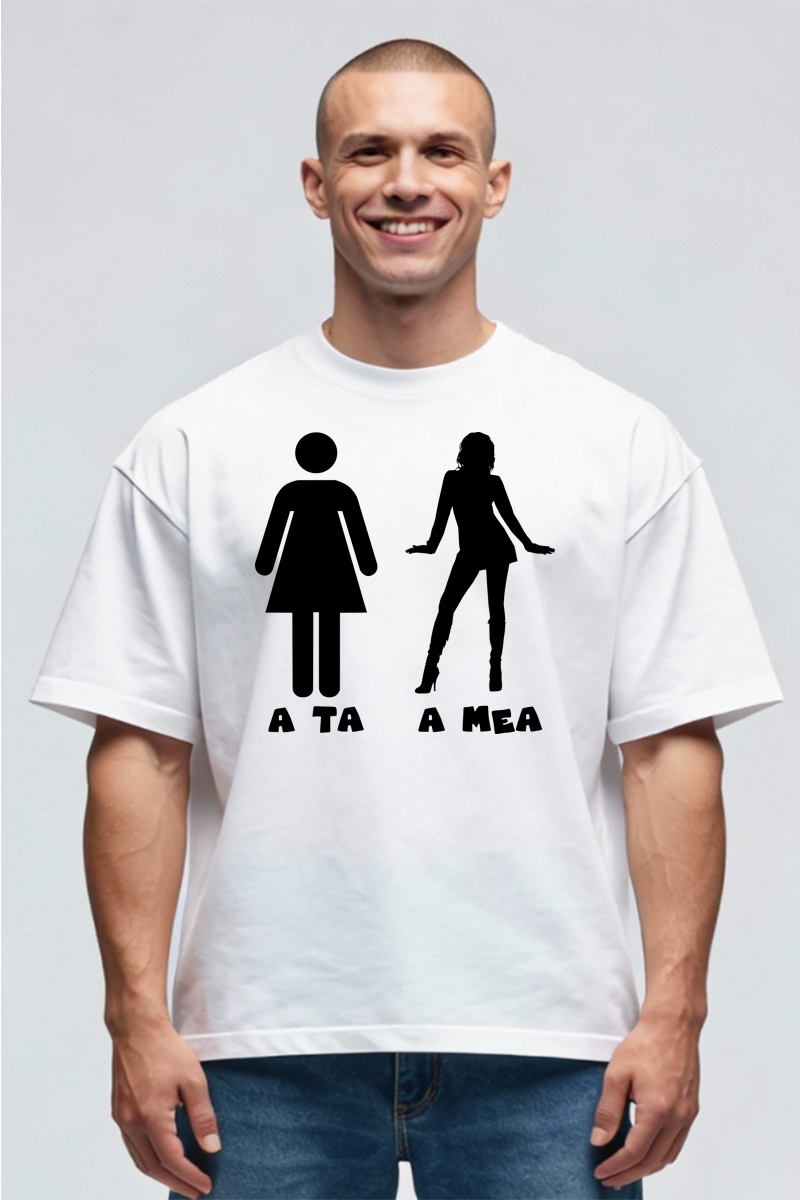 Tricou Oversize - Prietena ta vs prietena mea - imagine 3