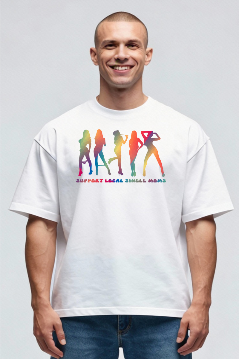 Tricou Oversize - Support Single Moms - imagine 3