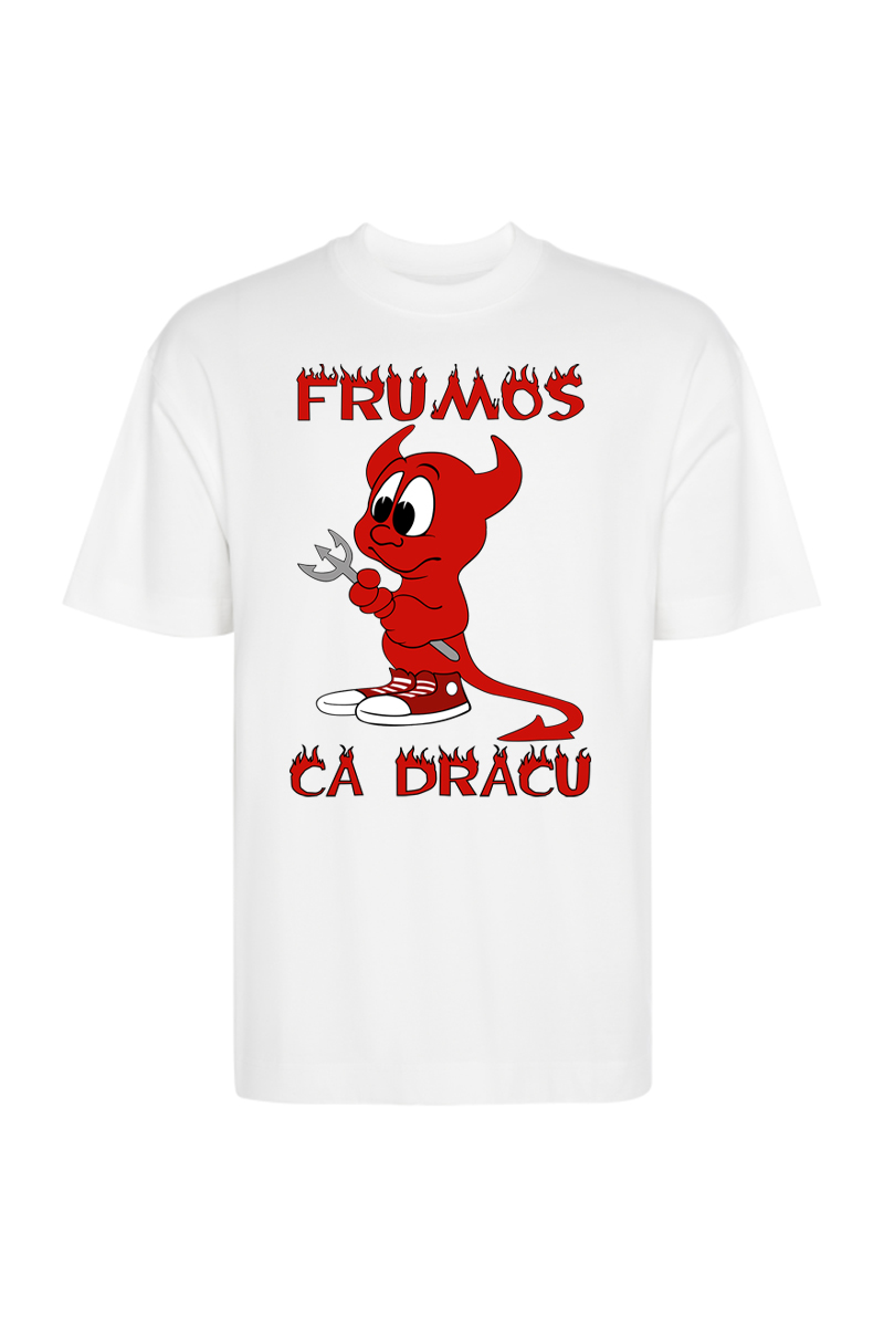 Tricou Oversize - Frumos ca Dracu' - imagine 2