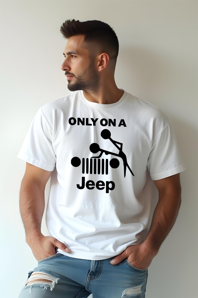 Tricou Oversize - Only on a Jeep