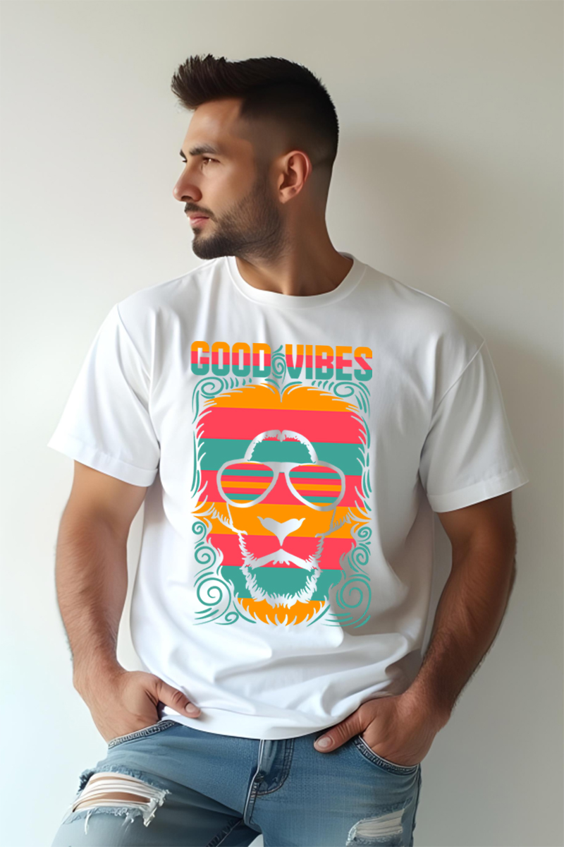 Tricou Oversize - Good Vibes Lion - imagine 2