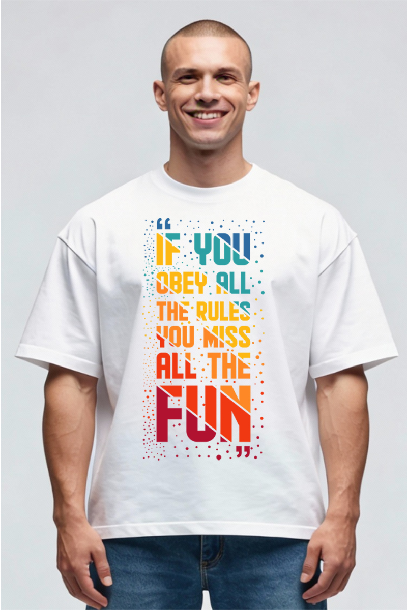 Tricou Oversize - Obey not Fun