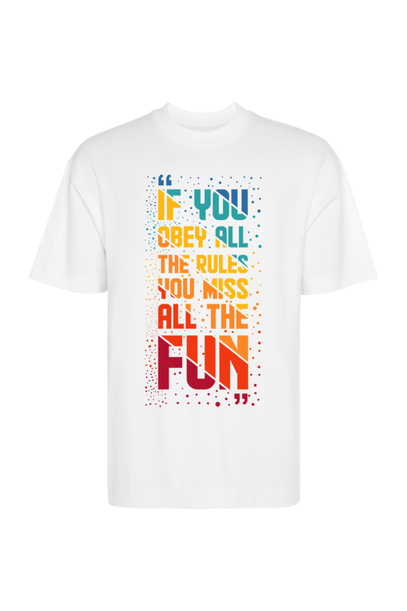 Tricou Oversize - Obey not Fun - imagine 4