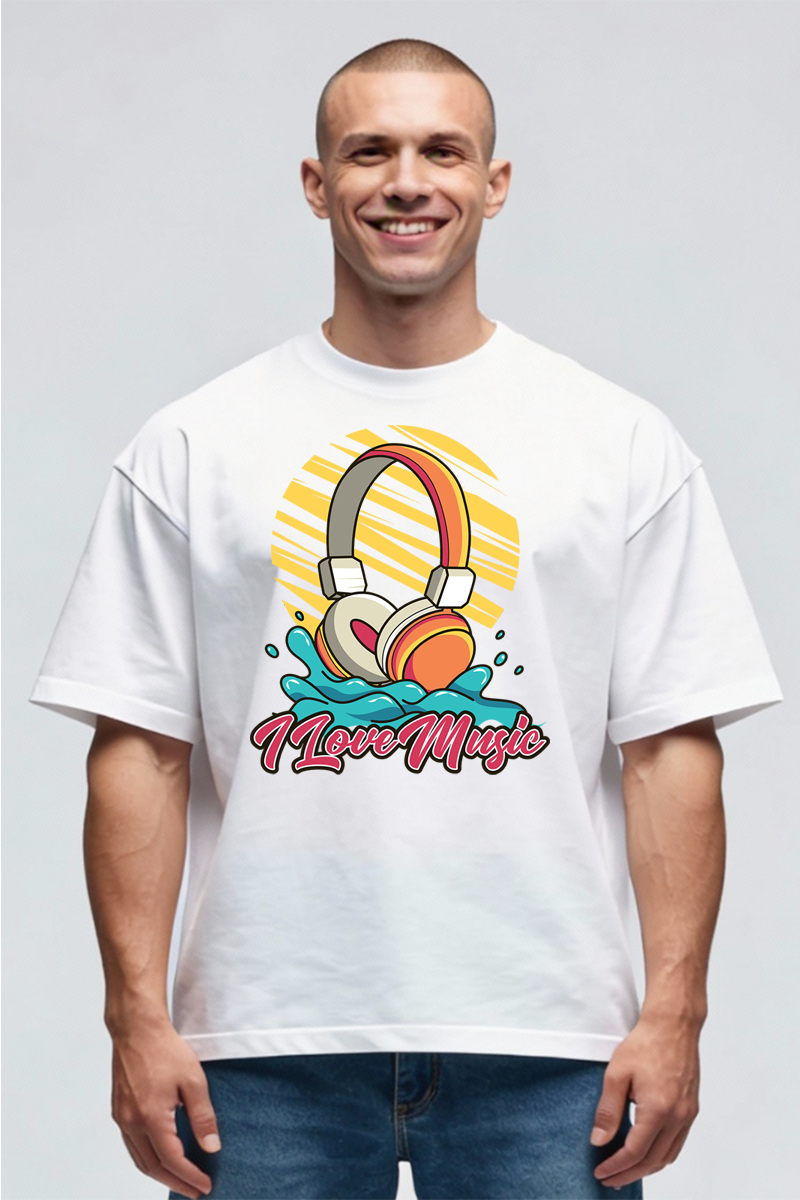 Tricou Oversize - Love Music - imagine 3