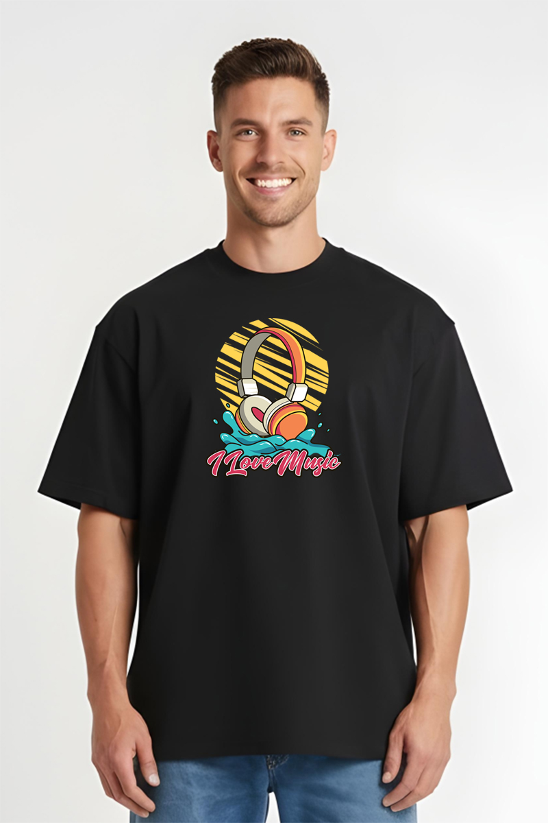 Tricou Oversize - Love Music - imagine 6