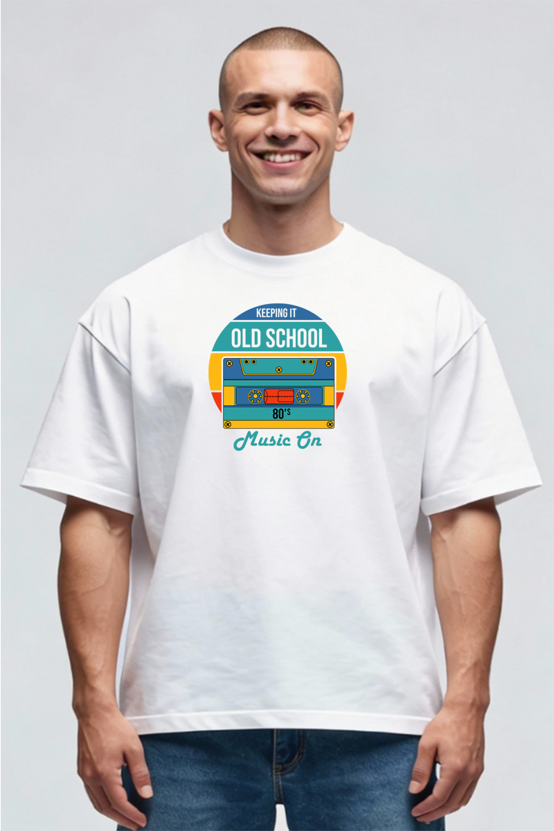 Tricou Oversize - Old School Music - imagine 2