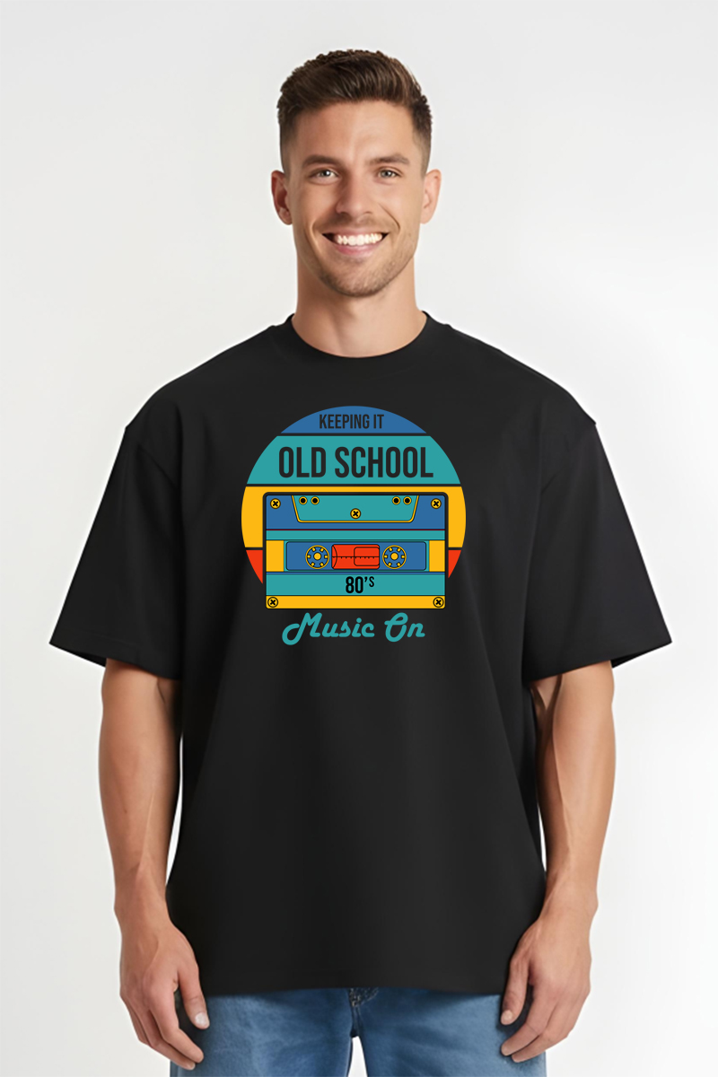 Tricou Oversize - Old School Music - imagine 5