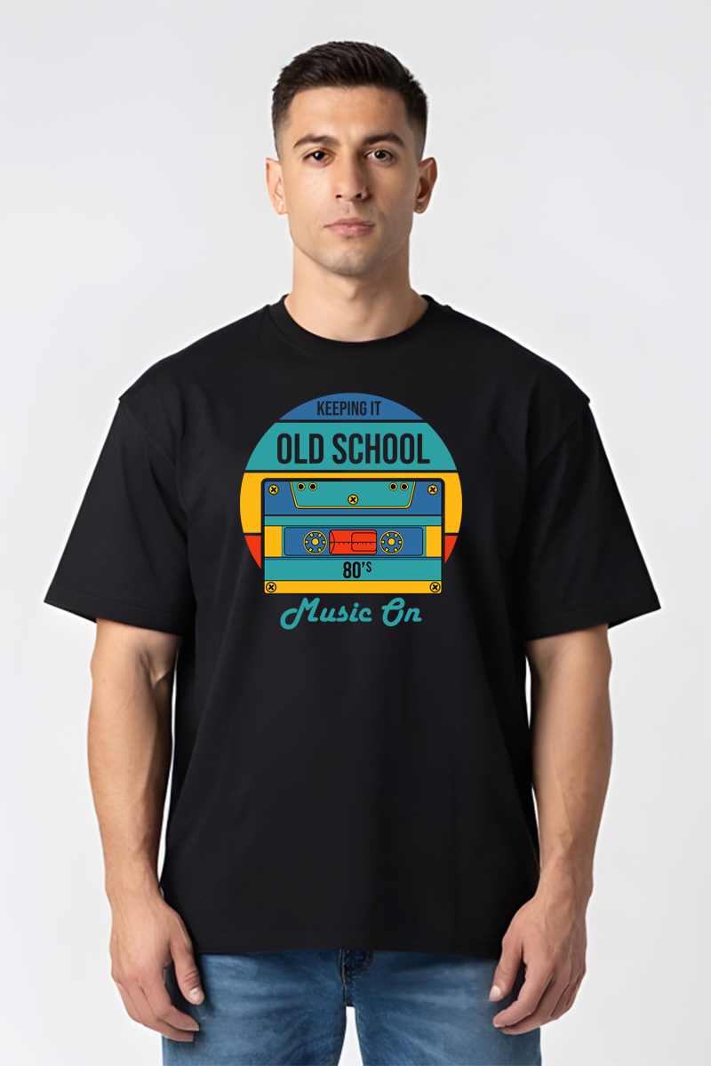 Tricou Oversize - Old School Music - imagine 6
