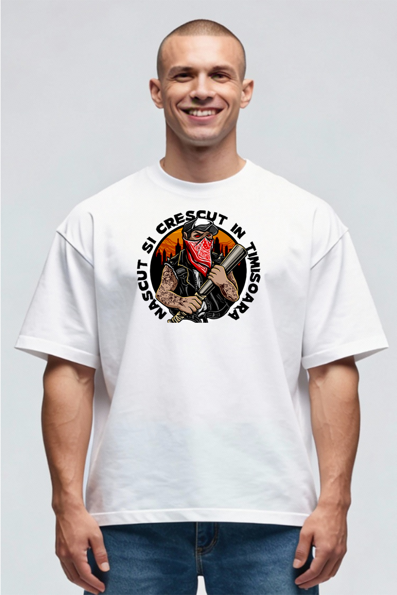 Tricou Oversize - Născut în Timișoara