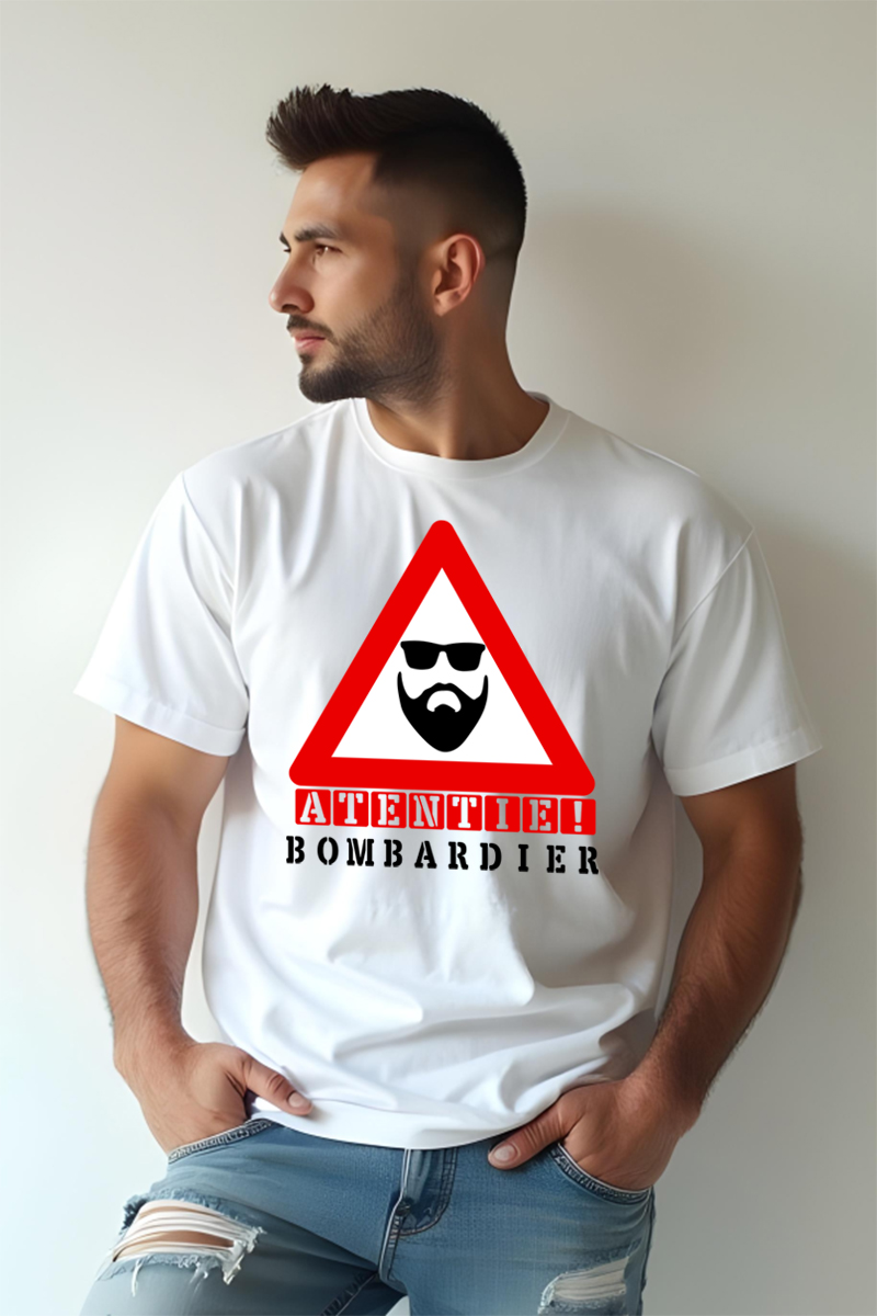 Tricou Oversize - Atenție Bombardier - imagine 3