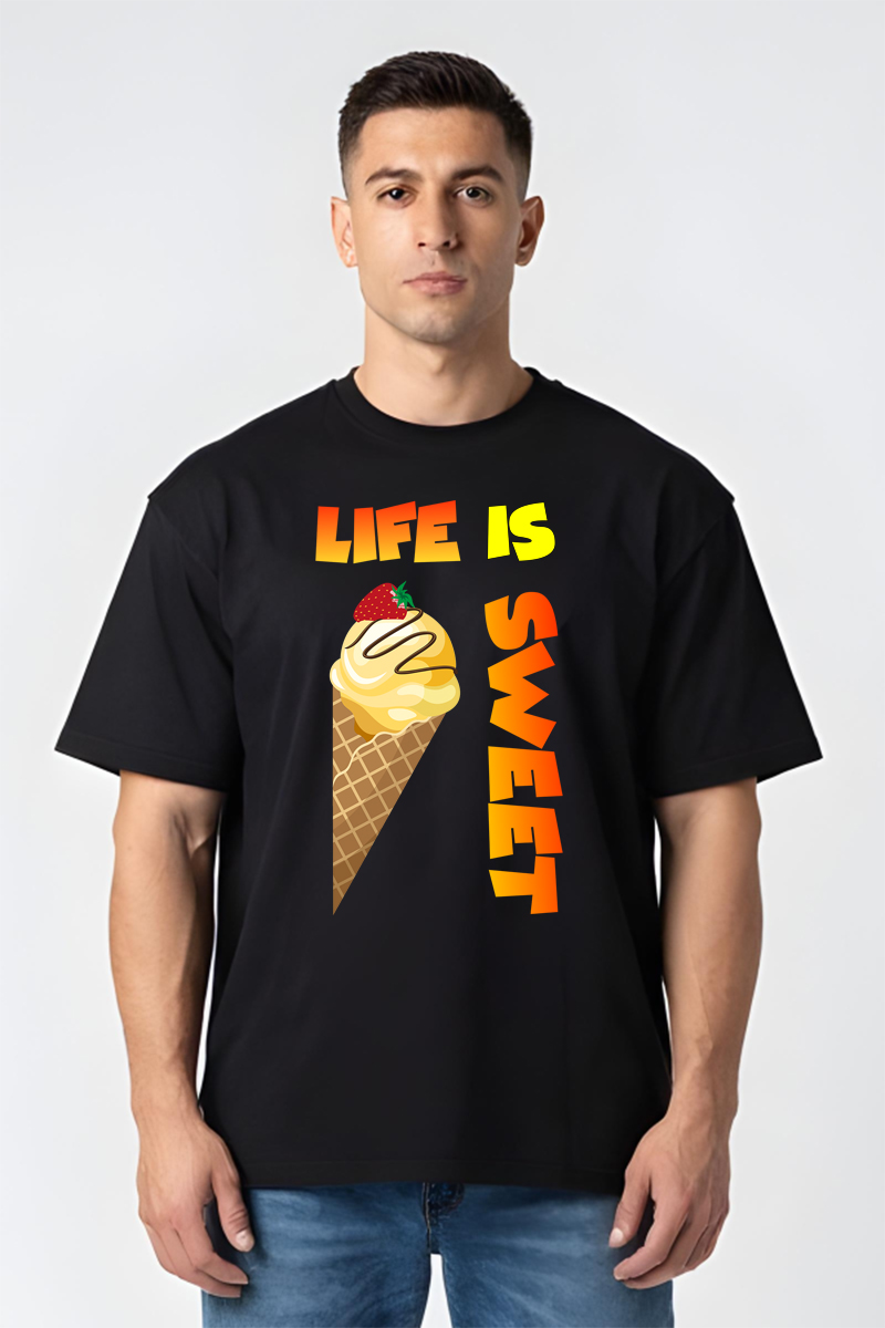 Tricou Oversize - Life is Sweet - imagine 2