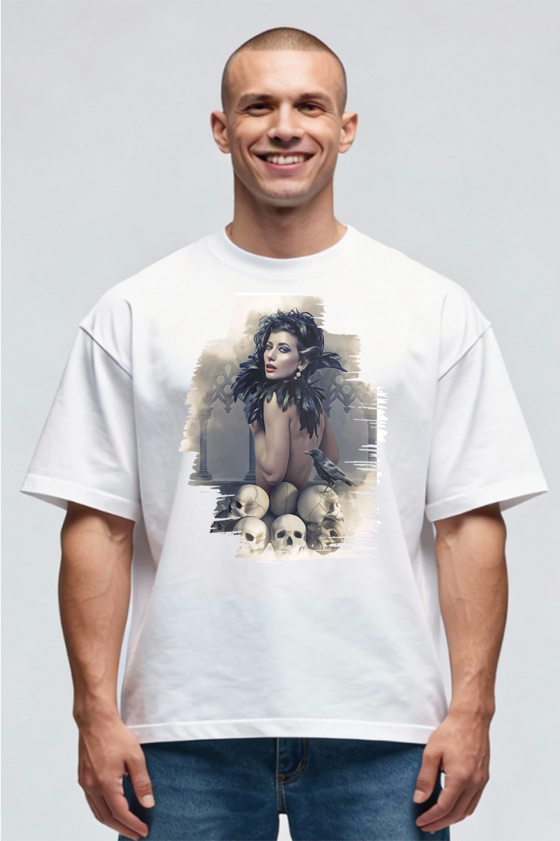 Tricou Oversize - Portret gotic - imagine 2