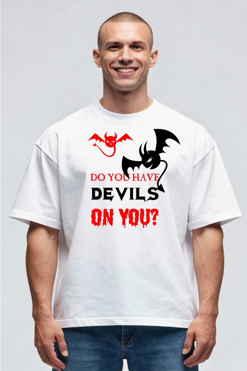 Tricou Oversize - Devils on You - imagine 2