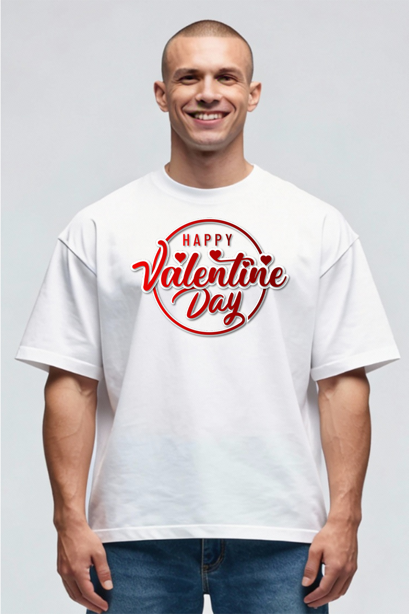Tricou Oversize - Happy Valantine's Day - imagine 2