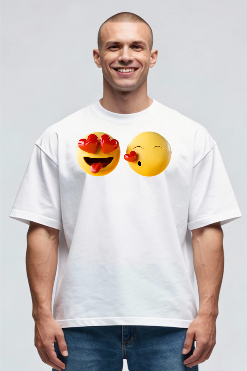 Tricou Oversize - Love Emoji - imagine 2