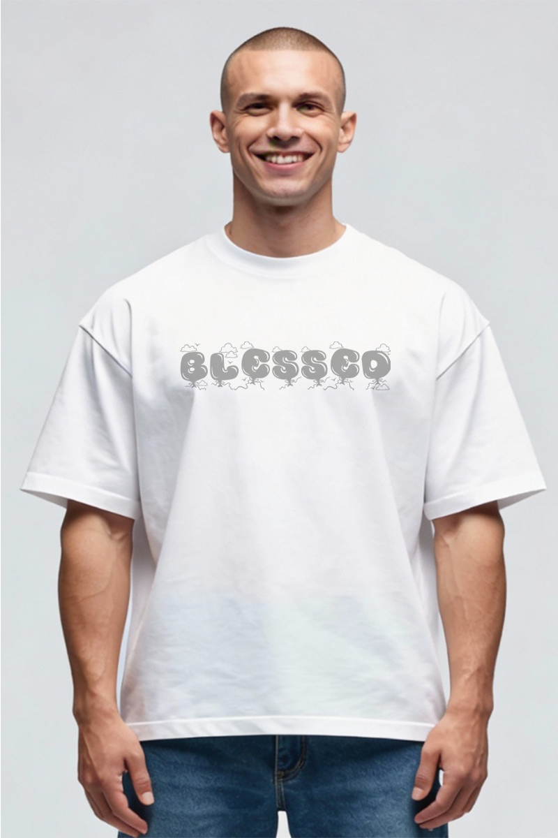 Tricou Oversize - Blessed - imagine 2