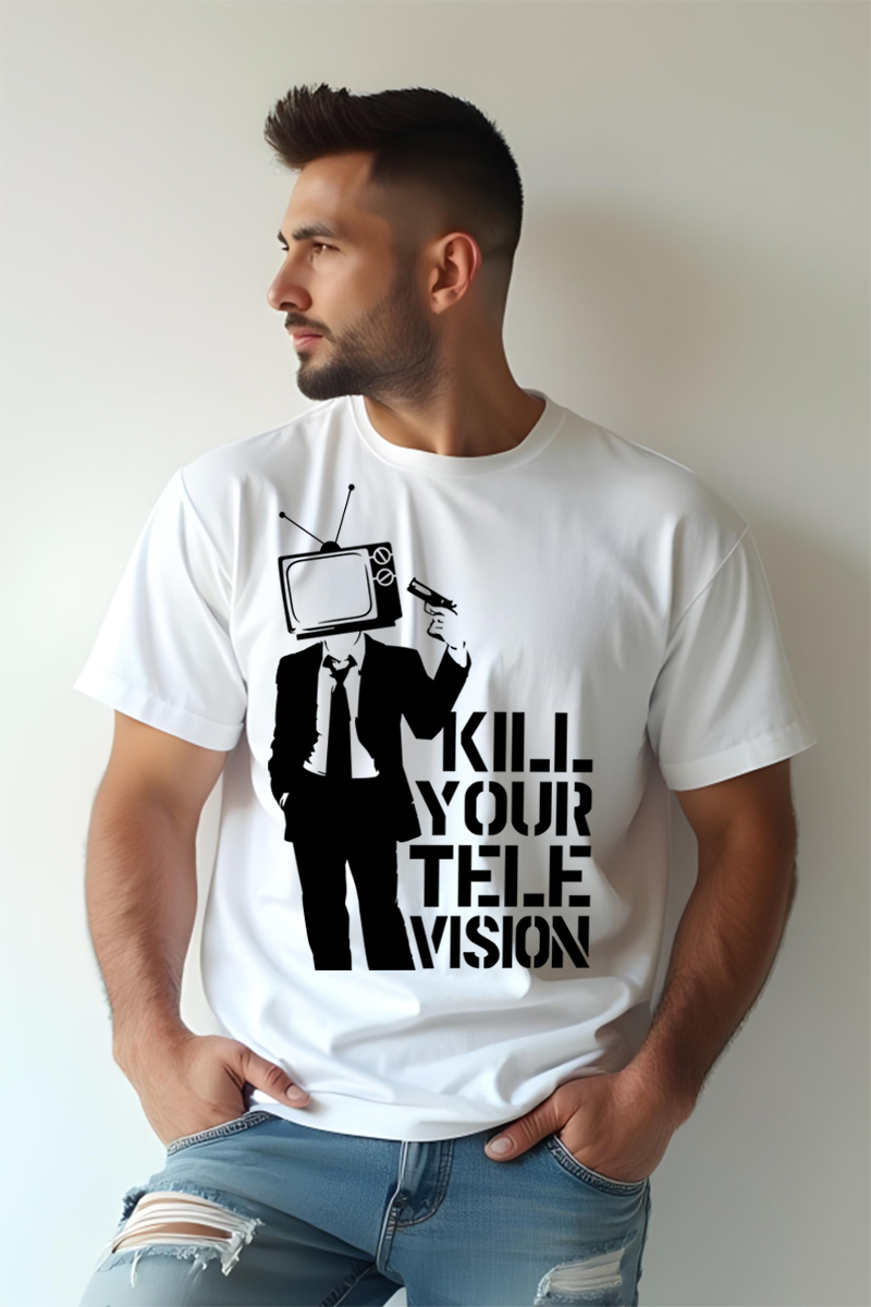 Tricou Oversize - Kill Television by Bansky - imagine 3