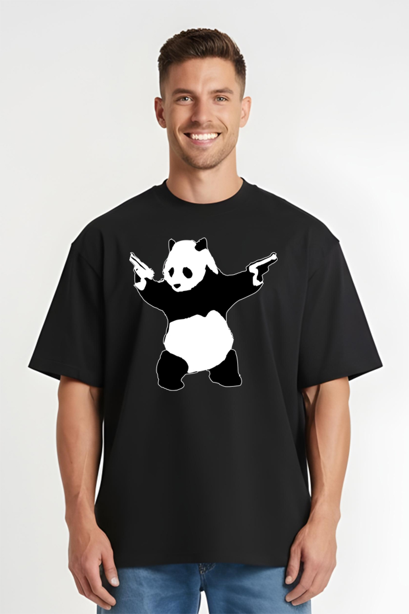 Tricou Oversize - Gangsta Panda - imagine 4