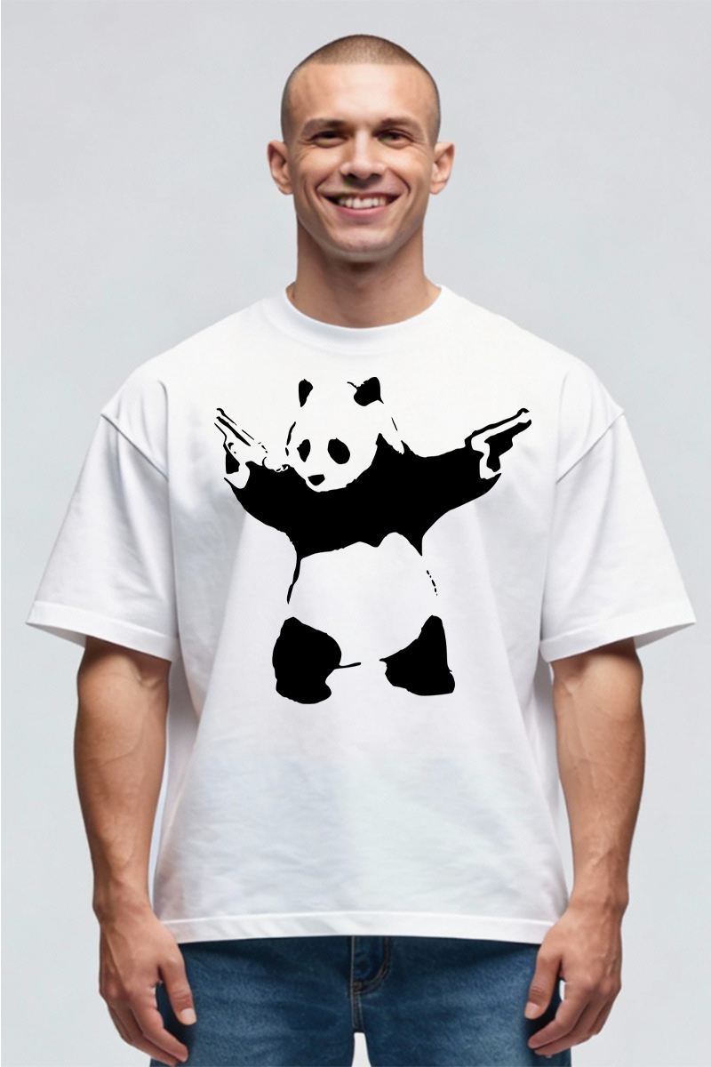 Tricou Oversize - Gangsta Panda - imagine 2