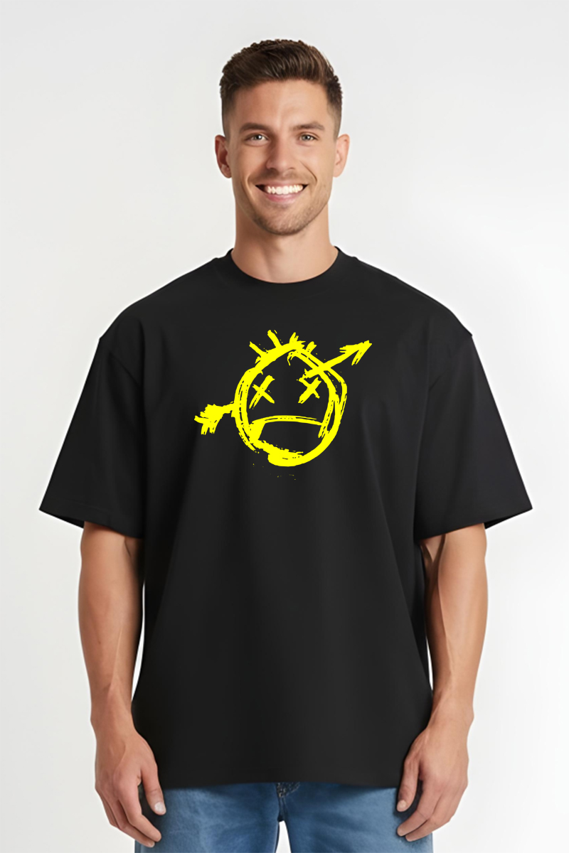 Tricou Oversize - Sad Face - imagine 4