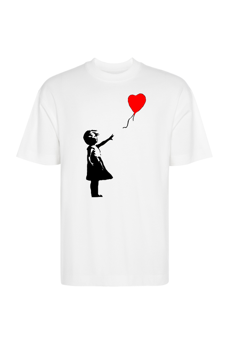 Tricou Oversize - Fetița cu balon - Bansky