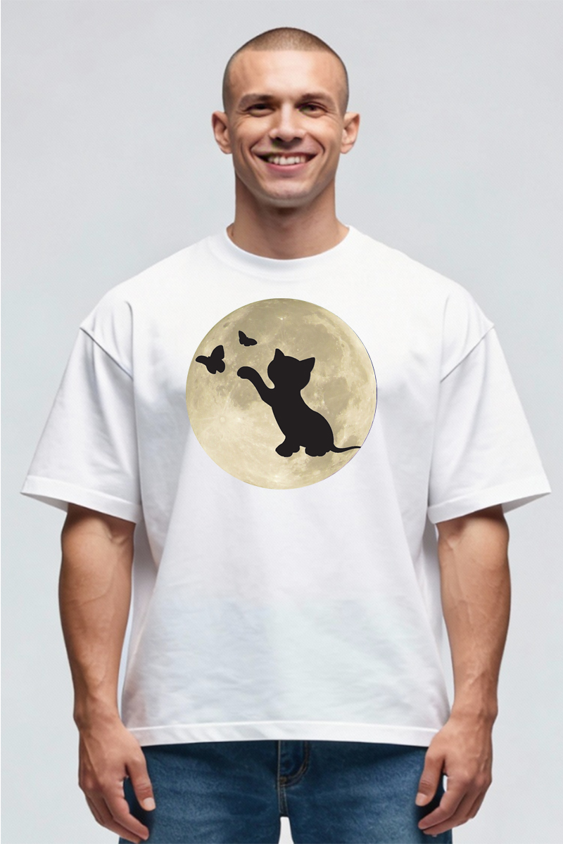 Tricou Oversize - Motan și flururi - imagine 2