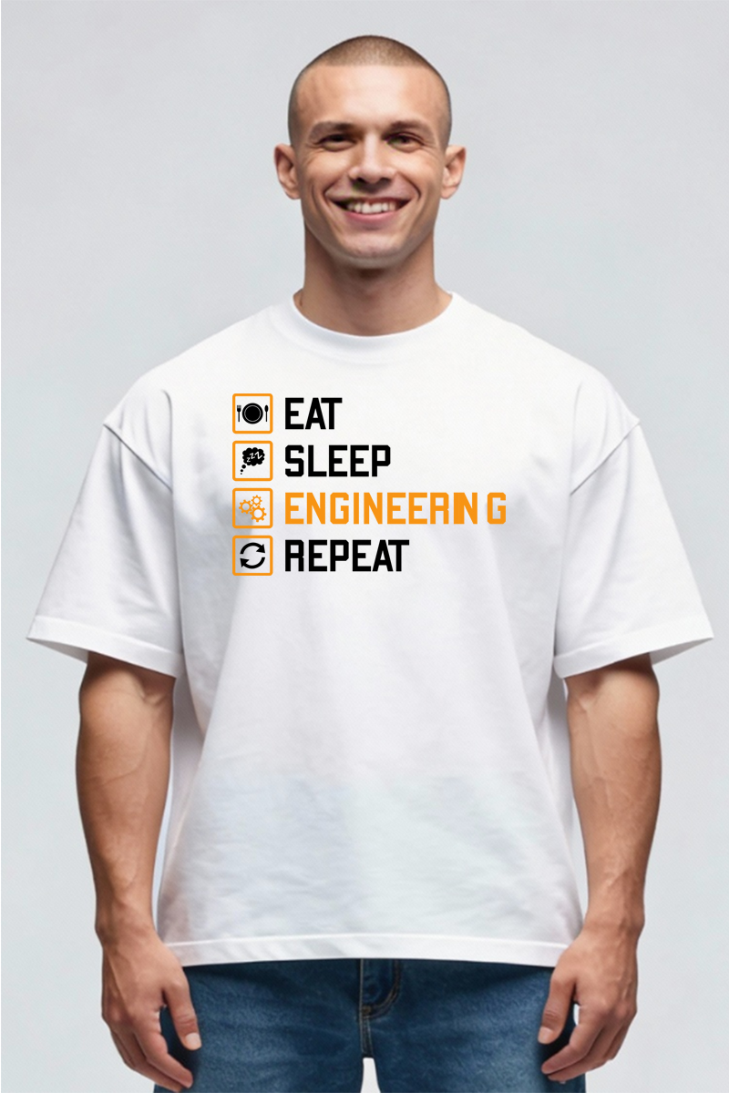 Tricou Oversize - Engineering Repeat