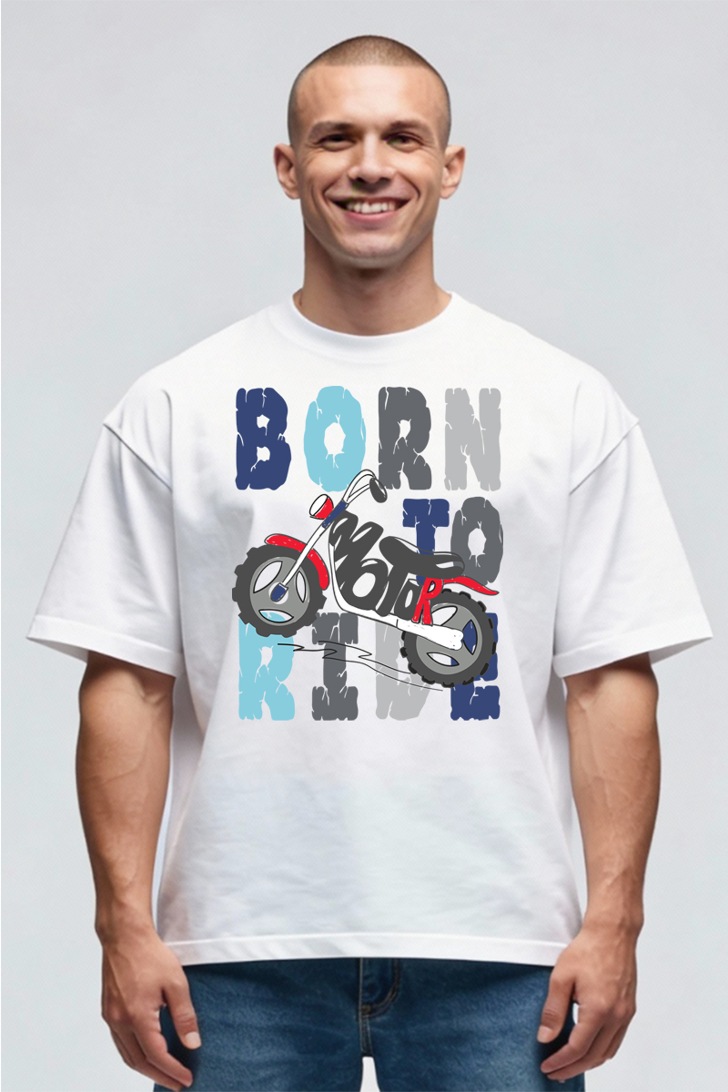 Tricou Oversize - Born To Ride - imagine 2