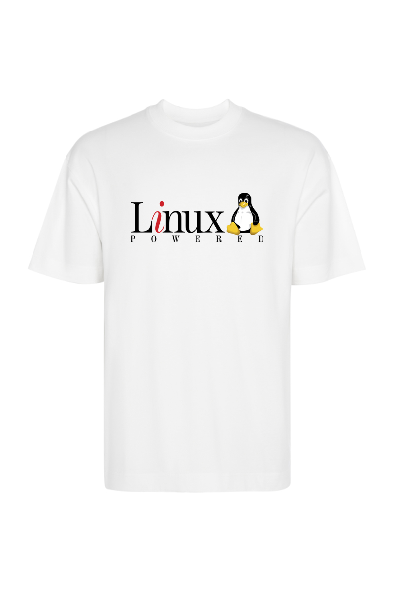 Tricou Oversize - Powered By Linux - imagine 3