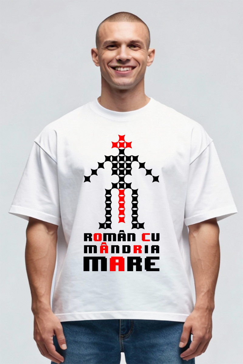 Tricou Oversize - Român Cu Mândrie Mare