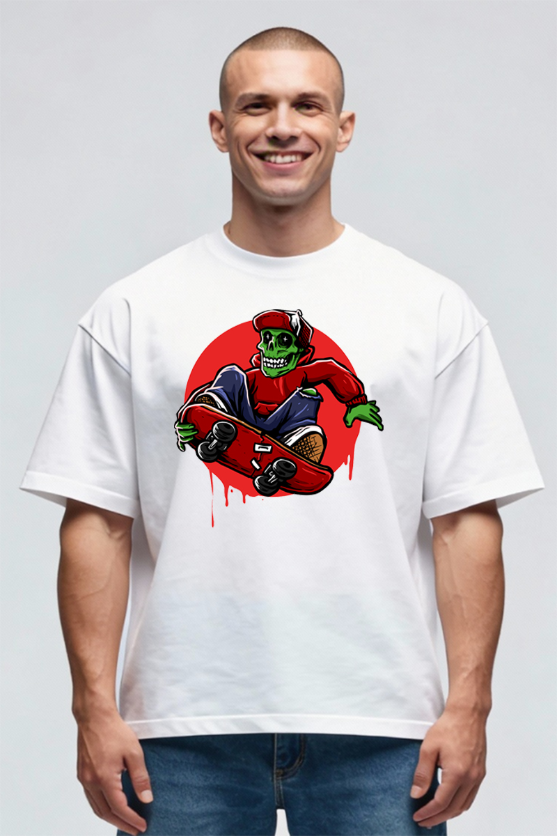 Tricou Oversize - Jumping Hell Skater