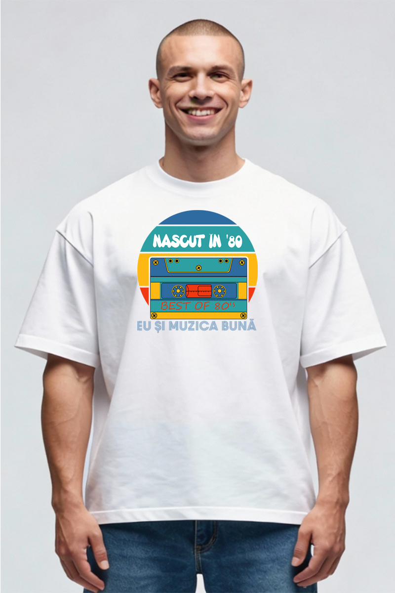 Tricou Oversize - Născut în '80