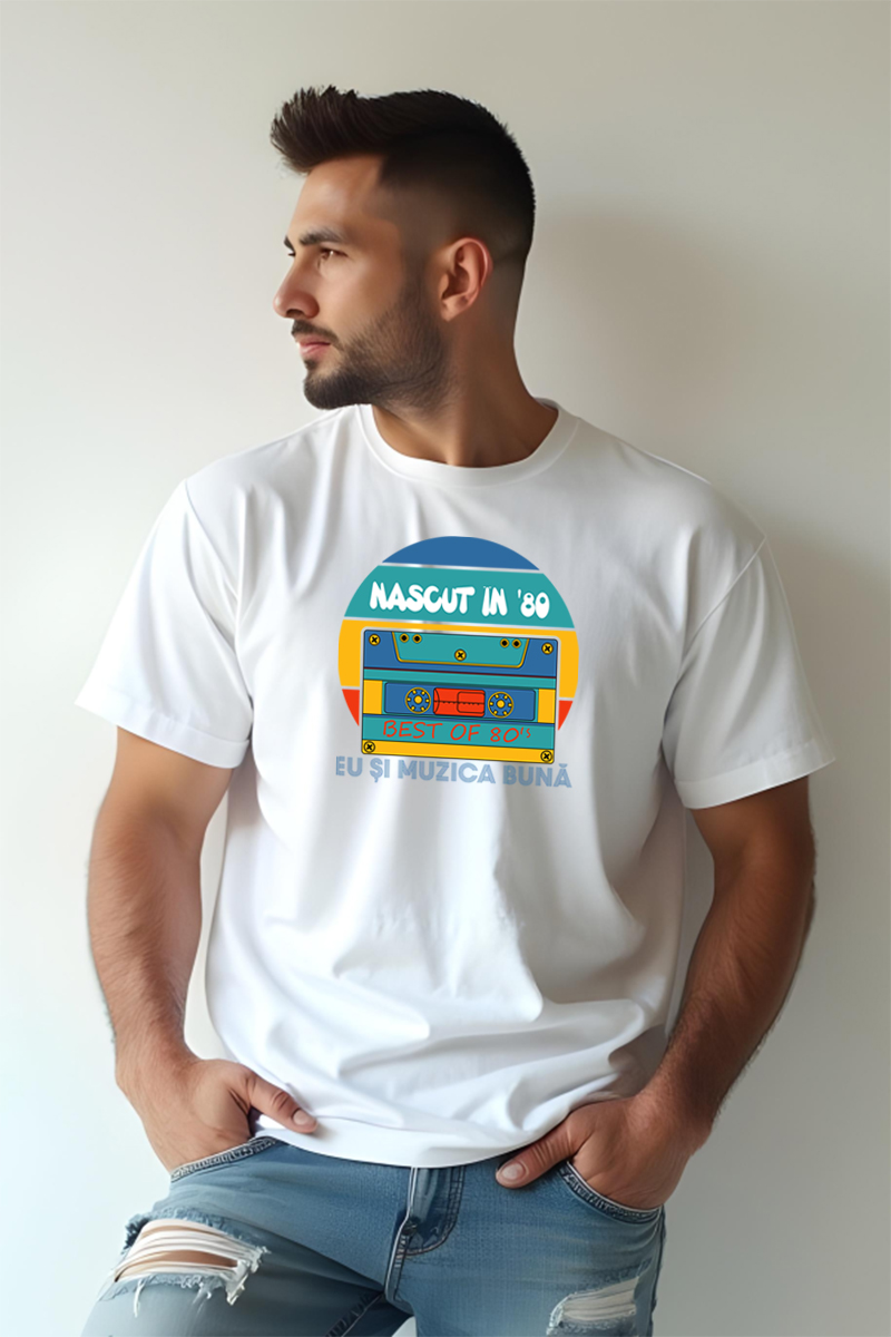 Tricou Oversize - Născut în '80 - imagine 2