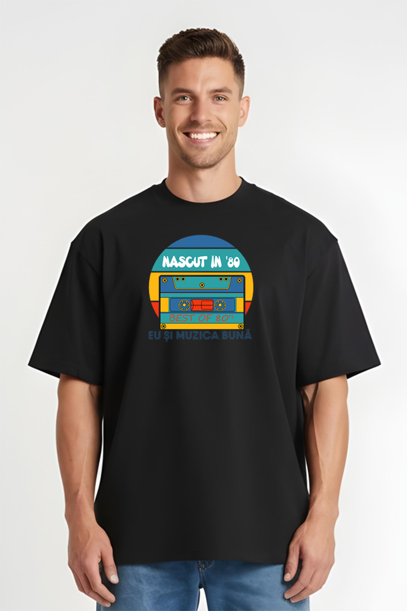 Tricou Oversize - Născut în '80 - imagine 4